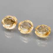 Translucent! 3.93ct champagne Citrine flower carvings