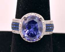 Amazing Blue Ring in Sterling Silver