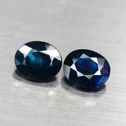 Unheated! 1.13ct top blue Sapphire pair