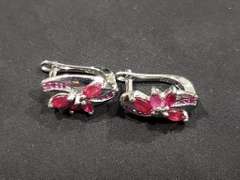 Beautiful Natural Pink Red Ruby Earrings