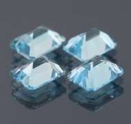 Large 15.32ct vivid sky blue Topaz set