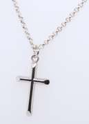 Vintage 925 Sterling Silver Cross Pendant on Chain