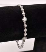 Sterling Bracelet With White Gems
