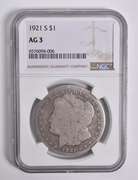 AG3 1921-S Morgan Silver Dollar NGC Lowball Low Ball
