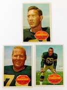 3 Topps 1960 Green Bay Packers Football Cards