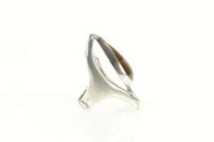 Sterling Silver Pear Tiger's Eye Cabochon Taxco Ring