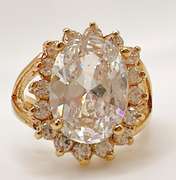 22kt Gold Plated Gemstone Cocktail Ring