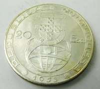 1953 Portugal 20 Escudos Coin