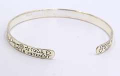 Vintage 925 Sterling Silver Engraved Cuff Bangle