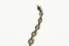 14K White Gold 0.25 Ctw Curvy Diamond Graduated Wave Pendant