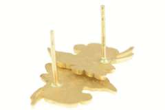 14K Yellow Gold Georgia Tech Yellow Jackets Logo Stud Earrings