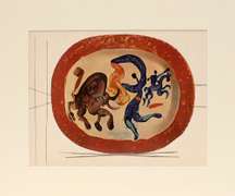Very rare Picasso offset lithograph in gloss coated from 1948 Pablo Picasso Ceramiques de Picasso