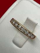 14K YELLOW GOLD AND DIAMOND WEDDING BAND
