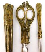 Antique German Scissors & Letter Opener w/Sheath