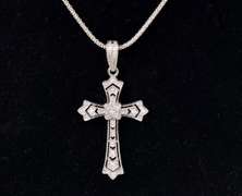 Sterling Necklace With Cross Pendant
