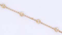 Dazzling Yellow Gold Diamond Station Bracelet