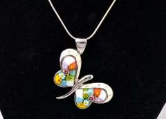 Sterling Necklace With Butterfly Pendant