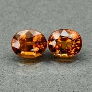 Glittering 1.15ct pair of orange Songean Sapphires
