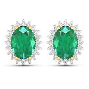 14 Kt White Gold Aquamarine Earrings