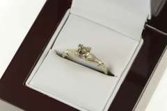 14K White Gold Vintage NOS 1950's 3.1mm Engagement Setting Ring