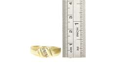 14K Yellow Gold Diamond Classic Vintage Wedding Band Ring