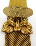 Antique Gold Filled Pocket Watch Chain & FOB
