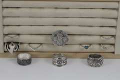 Sterling Silver Curated Ring Assortment Various Sizes & Styles (10 Ring Lot)