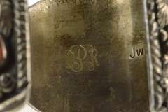 Sterling Silver Navajo Coral Jerry Wilma Begay Watch Cuff Bracelet