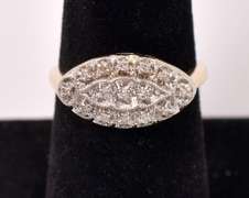 Sparkling Diamond Ring in 14K Yellow Gold