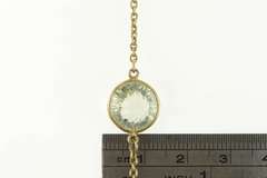Sterling Silver Citrine Amethyst By the Yard Chain Necklace
