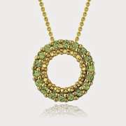 Peridot Circle Eternity Pendant