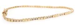 1.00ctw Diamond Triple Stone Station Bracelet in 14K Yellow Gold
