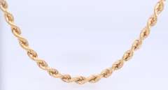 Popular Yellow Gold Rope Chain Necklace