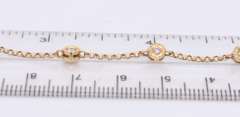 Dazzling Yellow Gold Diamond Station Bracelet