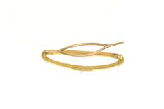 14K Yellow Gold Victorian Seed Pearl Ornate Scarf Clip