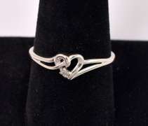 Darling Diamond Heart Ring in White Gold