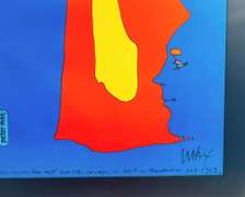Peter Max hand signed offset lithograph, limited edition