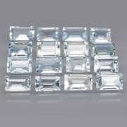 Large 6.63ct platinum blue emerald cut Aquamarine set