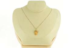 14K Yellow Gold Diamond Crown of Thorns Jesus Christ Charm/Pendant