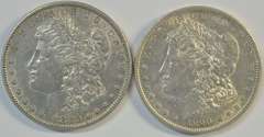 Pair of high end 'O' Mint Morgan Silver Dollars: 1880-O & 1890-O