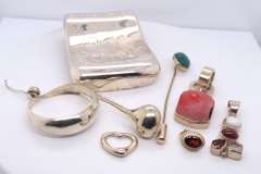 Group Lot of Vintage 925 Sterling Silver Jewelry