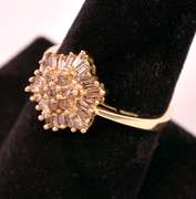 Captivating Cognac Diamond Ring in Yellow Gold