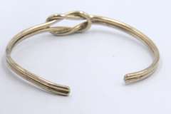 Vintage 925 Sterling Silver Infinity Cuff Bangle