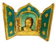 Vintage Italian Florentine Religious Triptych