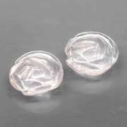 Translucent! 3.17ct pale pink Quartz flower carvings