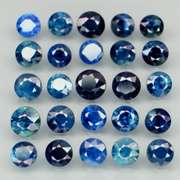 Natural 3.48ct blue Sapphire set with multiple hues