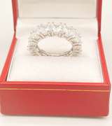 Stunning White Sapphire Eternity Band Ring