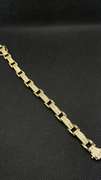 STUNNING 2.50 CARATS T.W. MENS DIAMOND LINK BRACELET IN 14K YELLOW GOLD