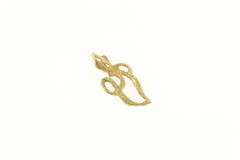 14K Yellow Gold Diamond Cut V Monogram Name Letter Initial Pendant
