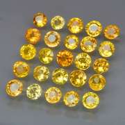 Glittering 3.15ct set of golden Songean Sapphires